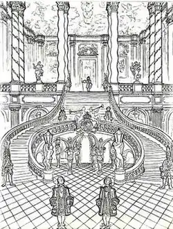 grandiose interior of palatial building