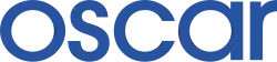 The letters of "Oscar Health Insurance" are each purely colored blue.