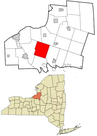 Location in Oswego County and the state of New York.