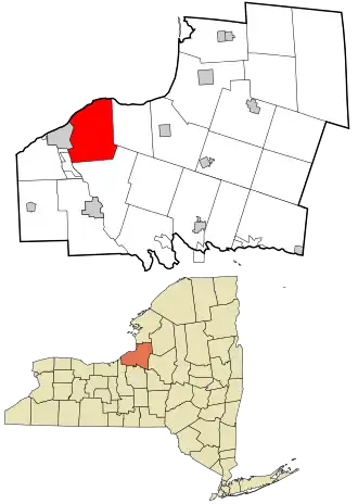 Location in Oswego County and the state of New York.