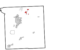 Location in Ottawa County and Oklahoma