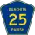 Parish Road 25 marker