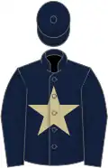Dark blue, beige star