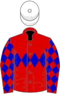Red, blue triple diamond, diamonds on sleeves, white cap