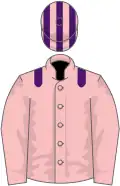 Pink, purple epaulettes, striped cap