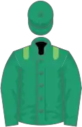 Emerald green, light green epaulets