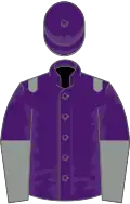 Purple, grey epaulets, halved sleeves