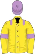 Yellow, mauve epaulets, armlets and cap