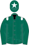 Dark green, white epaulets and star on cap