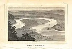 View from Mount Holyoke, 1826; referred in related text as "Hockanum Bend"