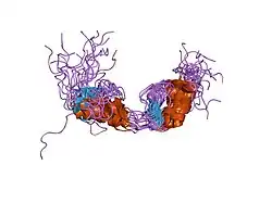1x5w: Solution structure of the C2H2 type zinc-binding domain of human zinc finger protein 64, isoforms 1 and 2