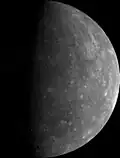 This mosaic shows the planet Mercury as seen by Mariner 10 as it sped away from the planet on March 29, 1974.