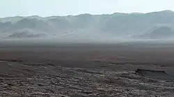 Gale crater on Mars contains a large alluvial fan