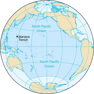 Map of the Pacific Ocean