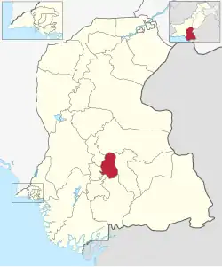 Map of Sindh with Tando Allahyar District highlighted