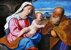 Palma Vecchio, The Holy Family (c. 1514–1515)