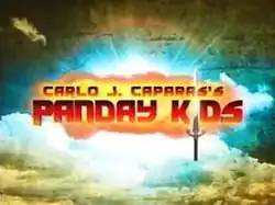 An image with clouds. The series title is displayed on the center of the image. The texts "Carlo J. Caparas's" are written above the series title.