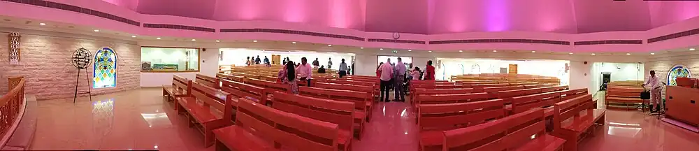 Panoramic view of the Holy Trinity Church Of Dubai