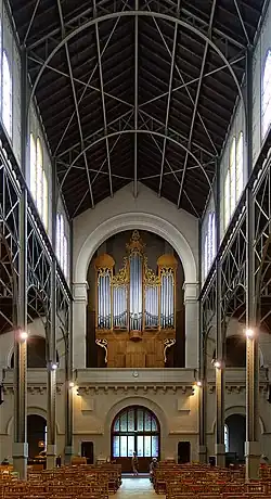 The grand organ in the tribune