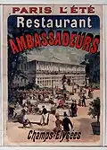 Paris l'été: Restaurant des Ambassadeurs, by Jules Chéret (1884)