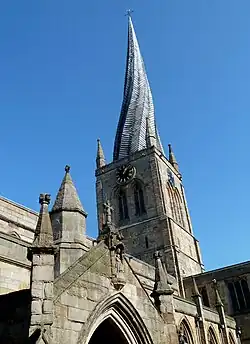twisted church spire