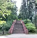 Historical stairs in the park in 2012.