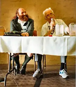 Paul Edwin Zimmer, left, and Fritz Leiber, right