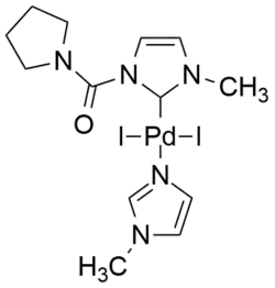 An example of palladium(II) derived complex with N-heterocyclic ligand
