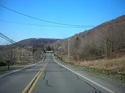 Southbound PA 29 in the southern part of the township