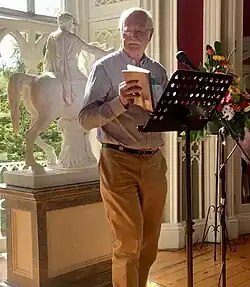 Peter Fallon at the launch of the Gallery Press volume of Poems (Francis Ledwidge), August 2022