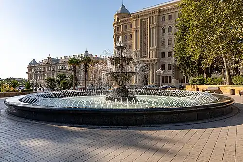 One of the many fountains in (Philharmonic Garden) Baku, Azerbaijan