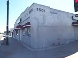 The Lee Jew Market building was built in 1931 and is located at 1501 East Washington Street. The building is listed as historical by the City of Phoenix Asian American Historic Property Survey.