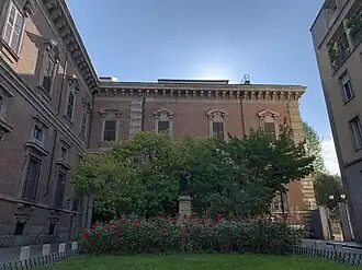 Monument to Francesco Hayez in Piazza Brera