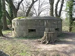 Pill box overlooking the River Wey