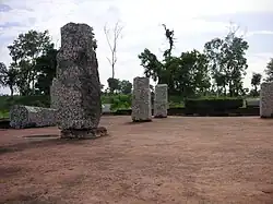 Pillars at Vikramashila University