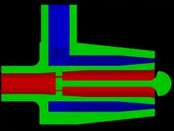 Another view of pintle injector.