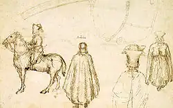 Sketches by Pisanello of the Byzantine delegation at the Council of Florence in 1439