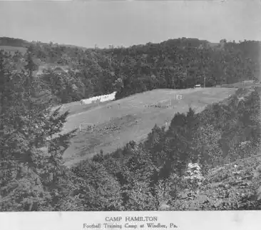 Preseason setup at Camp Hamilton