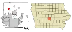 Location of Polk City, Iowa