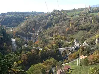 The high bridge over the Bonne&nbsp;[fr], on the Route Napoléon