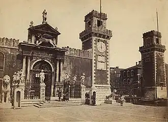 Entrance to the Arsenal ca. 1860–70. Photo by Carlo Ponti