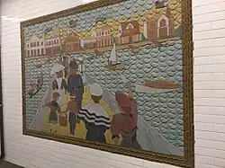 Station mosaic "Postcards from Sheepshead Bay"