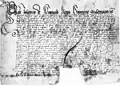 The first document mentioning the locality, 22 May 1443