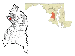 Location of Hyattsville in Maryland