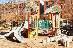 Metal play structure.