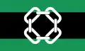 Design F - Michelle Inston. The black stripe represents a seam of coal and the various industries established in the region because of it. The two green stripes symbolise the present and future state of the Black Country, with its areas of open countryside, urban countryside and parks.[3]