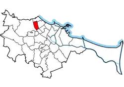 Location of Przymorze Małe within Gdańsk