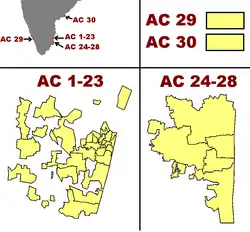 Map of Assembly constituencies in Puducherry