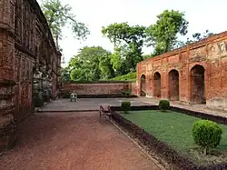 The wall of the compound