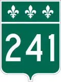 Route 241 marker